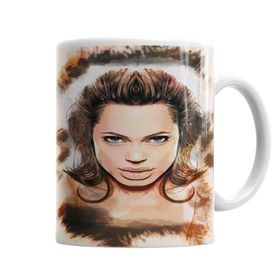 Baskı Dükkanı KB4425 Angelina Jolie Porselen Kupa Bardak