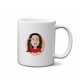 Baskı Dükkanı KB4425 Angelina Jolie Porselen Kupa Bardak