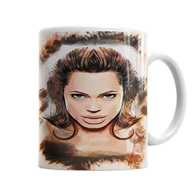 Baskı Dükkanı KB4425 Angelina Jolie Porselen Kupa Bardak