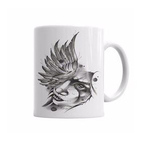 Baskı Dükkanı KB4429 Angel Sketch Porselen Kupa Bardak