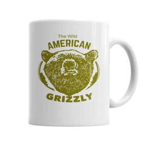 Baskı Dükkanı KB4441 American Grizzly Porselen Kupa Bardak