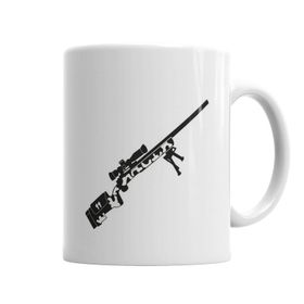 Baskı Dükkanı KB4462 Airsoft Sniper Arte Preta Porselen Kupa Bardak
