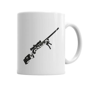 Baskı Dükkanı KB4462 Airsoft Sniper Arte Preta Porselen Kupa Bardak