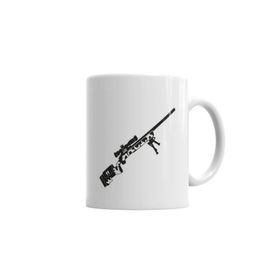 Baskı Dükkanı KB4462 Airsoft Sniper Arte Preta Porselen Kupa Bardak