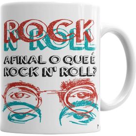 Baskı Dükkanı KB4470 Afinal O Que E Rockroll Porselen Kupa Bardak