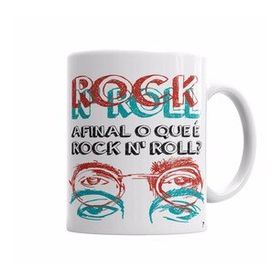 Baskı Dükkanı KB4470 Afinal O Que E Rockroll Porselen Kupa Bardak