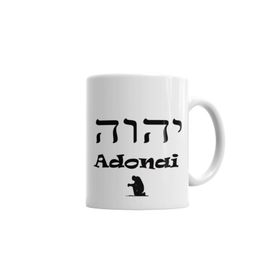Baskı Dükkanı KB4472 Adonai Porselen Kupa Bardak