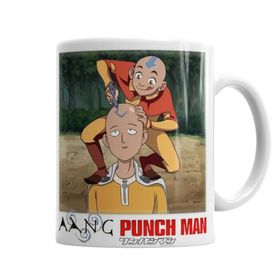 Baskı Dükkanı KB4483 Aang Punch Man Porselen Kupa Bardak