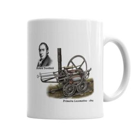Baskı Dükkanı KB4488 A Primeira Locomotiva Porselen Kupa Bardak