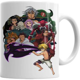 Baskı Dükkanı KB4499 10 Mandamentos Vs Meliodas Porselen Kupa Bardak