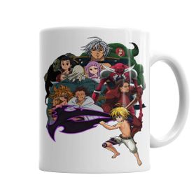 Baskı Dükkanı KB4499 10 Mandamentos Vs Meliodas Porselen Kupa Bardak