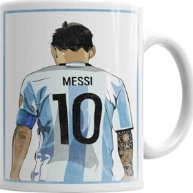 Baskı Dükkanı KB4500 10 Da Argentina Messi Porselen Kupa Bardak