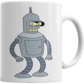 Baskı Dükkanı KB4507 Bender Futurama Porselen Kupa Bardak