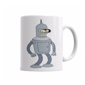 Baskı Dükkanı KB4507 Bender Futurama Porselen Kupa Bardak