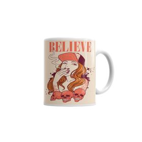 Baskı Dükkanı KB4508 Believe Porselen Kupa Bardak