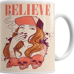 Baskı Dükkanı KB4508 Believe Porselen Kupa Bardak