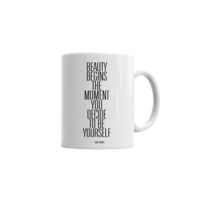 Baskı Dükkanı KB4525 Beauty Begins Porselen Kupa Bardak
