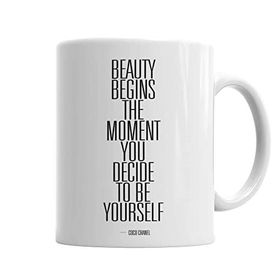 Baskı Dükkanı KB4525 Beauty Begins Porselen Kupa Bardak