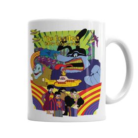 Baskı Dükkanı KB4526 Beatles Yellow Submarine Porselen Kupa Bardak