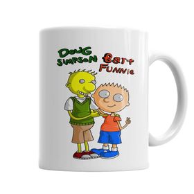 Baskı Dükkanı KB4538 Bart Funnie E Doug Simpson Porselen Kupa Bardak