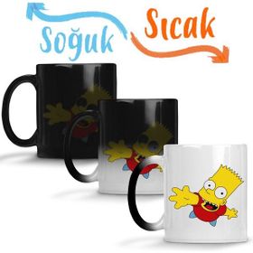 Baskı Dükkanı KB4539 Bart Simpsons Porselen Kupa Bardak