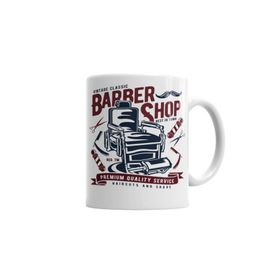 Baskı Dükkanı KB4546 Barber Shop Porselen Kupa Bardak