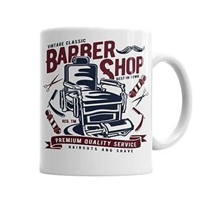 Baskı Dükkanı KB4546 Barber Shop Porselen Kupa Bardak
