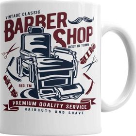 Baskı Dükkanı KB4546 Barber Shop Porselen Kupa Bardak