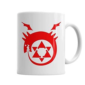 Baskı Dükkanı KB455 Full Metal Alchemist Ouroboros Sembol Porselen Kupa Bardak