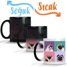 Baskı Dükkanı KB4551 Bad Puggy Pug Köpek Porselen Kupa Bardak