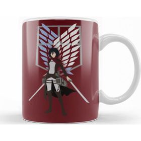 Baskı Dükkanı KB4569 Attack On Titan Mikasa Porselen Kupa Bardak