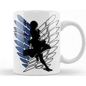 Baskı Dükkanı KB4569 Attack On Titan Mikasa Porselen Kupa Bardak