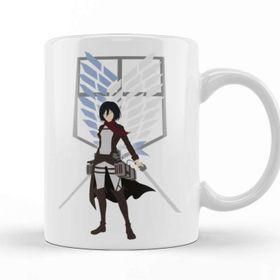Baskı Dükkanı KB4569 Attack On Titan Mikasa Porselen Kupa Bardak