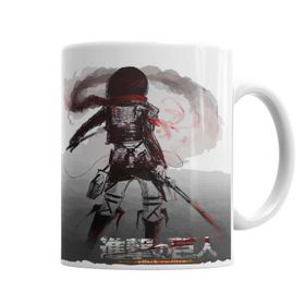 Baskı Dükkanı KB4569 Attack On Titan Mikasa Porselen Kupa Bardak