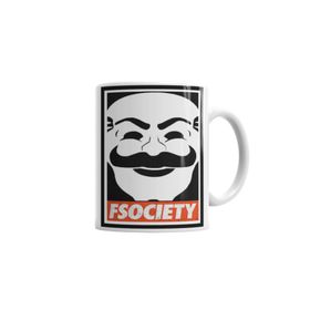Baskı Dükkanı KB459 Fsociety Porselen Kupa Bardak