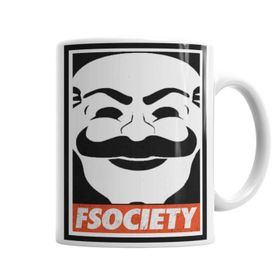 Baskı Dükkanı KB459 Fsociety Porselen Kupa Bardak