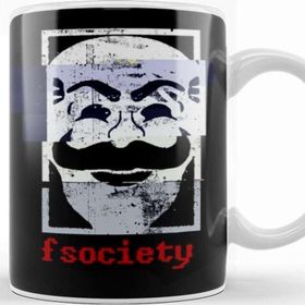 Baskı Dükkanı KB459 Fsociety Porselen Kupa Bardak
