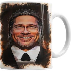 Baskı Dükkanı KB4653 Brad Pitt Porselen Kupa Bardak