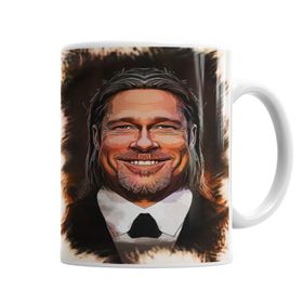 Baskı Dükkanı KB4653 Brad Pitt Porselen Kupa Bardak