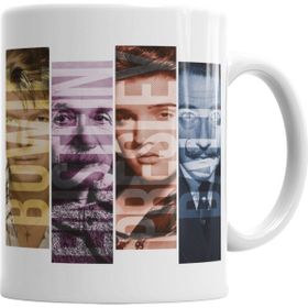 Baskı Dükkanı KB4655 Bowie Einstein Presley Dali Porselen Kupa Bardak