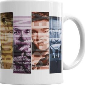 Baskı Dükkanı KB4655 Bowie Einstein Presley Dali Porselen Kupa Bardak