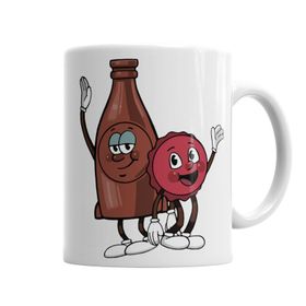 Baskı Dükkanı KB4657 Bottle And Cappy Porselen Kupa Bardak