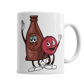 Baskı Dükkanı KB4657 Bottle And Cappy Porselen Kupa Bardak