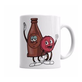Baskı Dükkanı KB4657 Bottle And Cappy Porselen Kupa Bardak