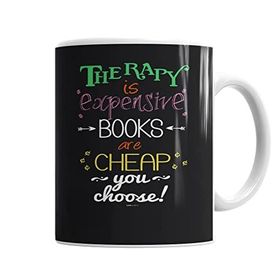 Baskı Dükkanı KB4659 Books Therapy Porselen Kupa Bardak