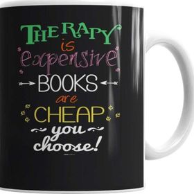 Baskı Dükkanı KB4659 Books Therapy Porselen Kupa Bardak