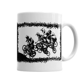 Baskı Dükkanı KB4678 Bmx Racing Jump Motosiklet Porselen Kupa Bardak