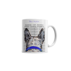 Baskı Dükkanı KB4682 Blue Heeler Pug Köpek Porselen Kupa Bardak