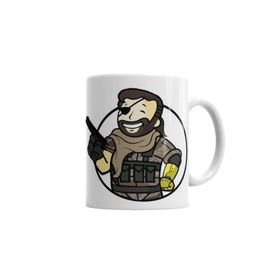 Baskı Dükkanı KB4699 Big Boss Vault Boy Porselen Kupa Bardak