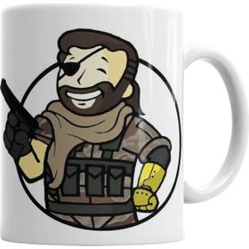 Baskı Dükkanı KB4699 Big Boss Vault Boy Porselen Kupa Bardak